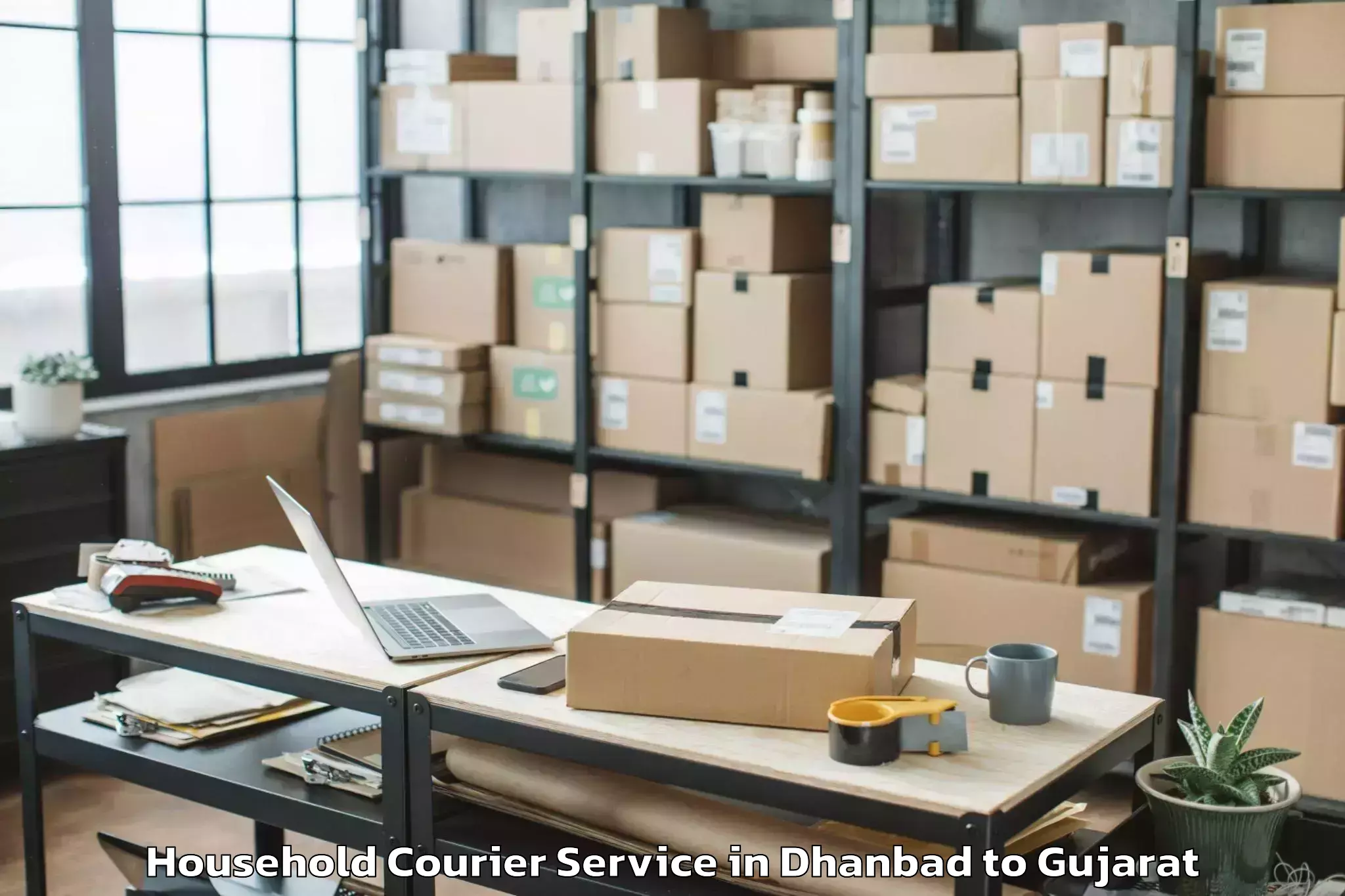 Book Dhanbad to Lunawada Household Courier